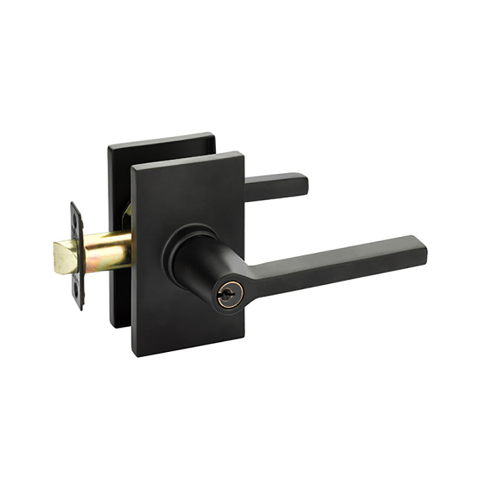 EMTEK Brisbane Narrow Mortise Entry Set with Matching Finish Helios Lever  Choice of Left/Right Handing Available in Finishes F20331175HLORHUS 