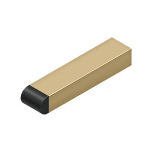 Deltana BDSR40 4" Square Half-Cylinder Tip Baseboard Door Bumper - Solid Brass