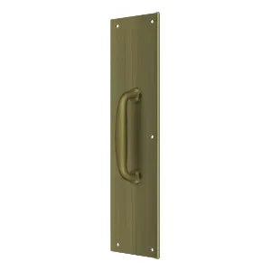 
                  
                    Deltana PPH55 15" Push Plate with Door Pull - Solid Brass
                  
                