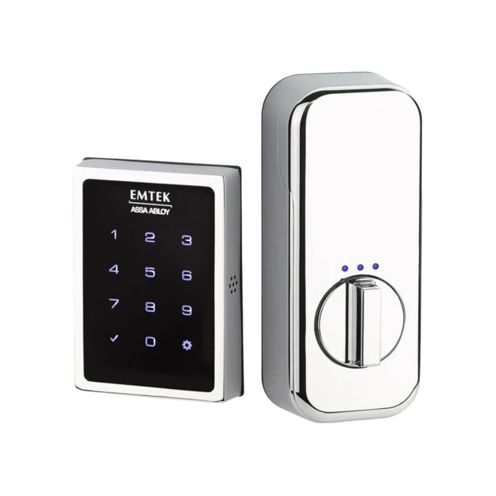 
                  
                    This is Emtek's EM-Powered EMP0101 Electronic deadbolt in the polished chrome finish
                  
                