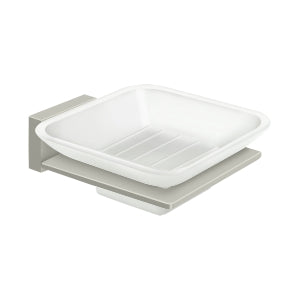 Deltana 55D2012 Frosted Glass Soap Dish - Solid Brass