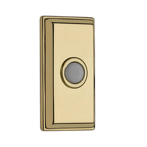 Baldwin 4860 Rectangular Door Bell Button - Brass