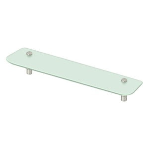 Deltana BBS2750 27-5/8" Frosted Glass Shelf - Solid Brass