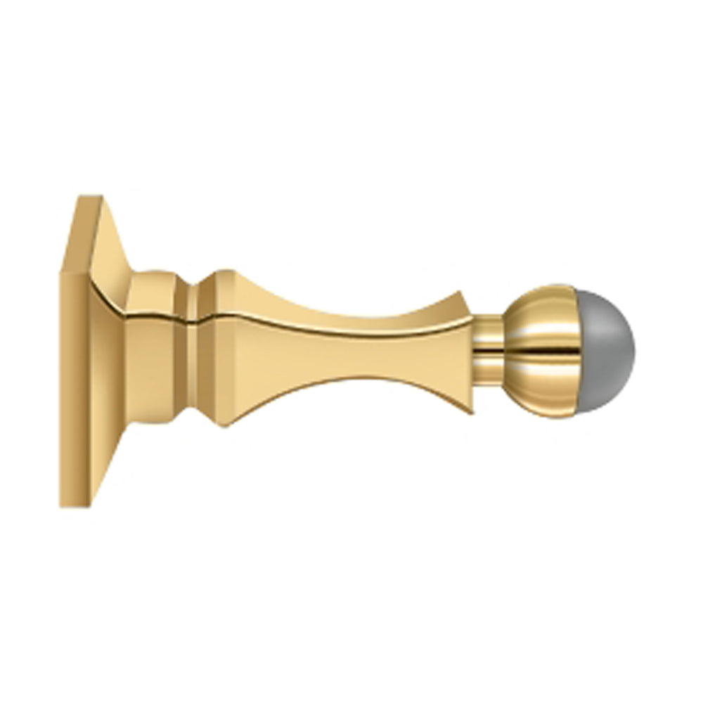 Deltana BDH35 3-1/2" Decorative Baseboard Door Bumper - Solid Brass