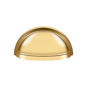 Deltana K43 3-1/2" Oval Shell Pull - Solid Brass