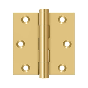 Deltana DSB3 3" x 3" Square Corner Hinge - Solid Brass