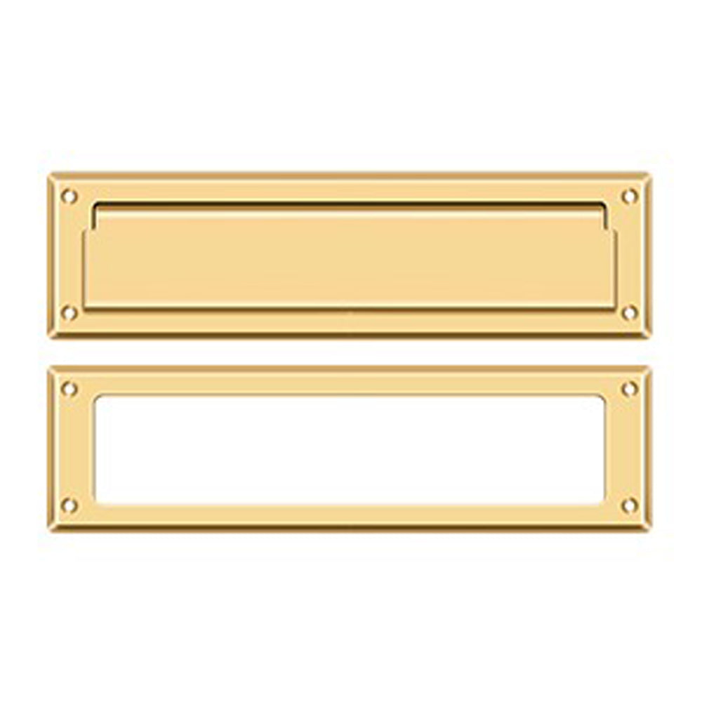 Deltana MS211 13-1/8" Mail Slot with Interior Frame - Solid Brass