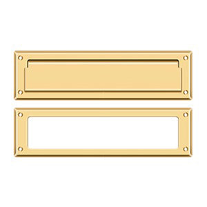 Deltana MS211 13-1/8" Mail Slot with Interior Frame - Solid Brass