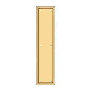 Deltana PP2280 15" Heavy Duty Framed Push Plate - Solid Brass