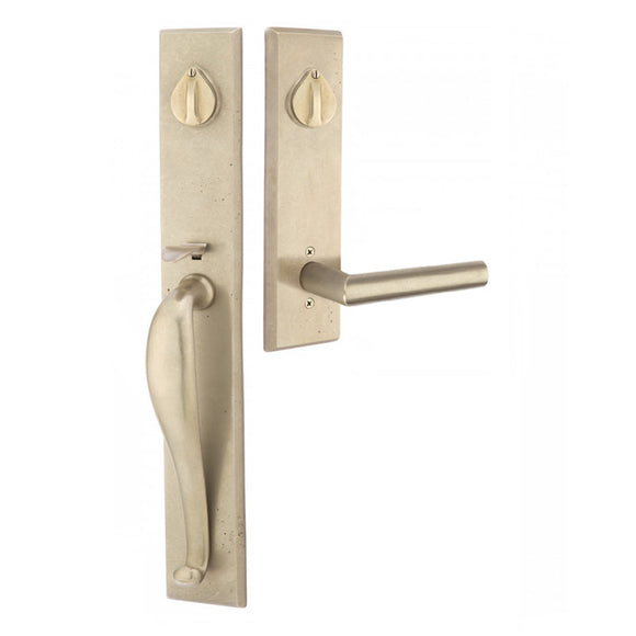 Emtek Rectangular Full Length Entry Handleset - Double Cylinder