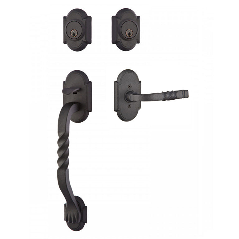 Emtek Sectional with San Carlos Grip Entry Handleset - Double Cylinder