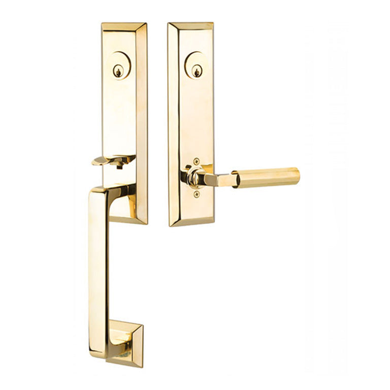 Emtek Transitional Heritage Monolithic Entry Handleset - Double Cylinder