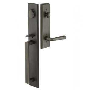 Emtek Rustic Modern Rectangular Full Length Entry Handleset - Dummy