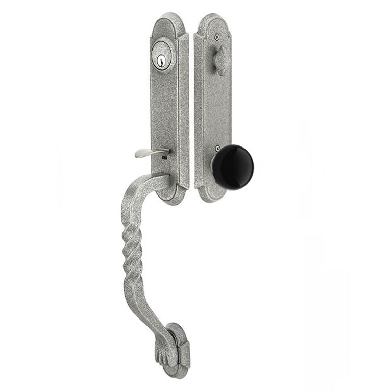 Emtek Monolithic with San Carlos Grip Entry Handleset - Single Cylinder