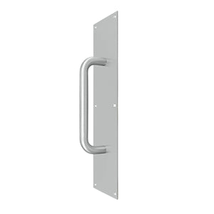 Deltana PPH4016 16" Push Plate with Door Pull - Stainless Steel