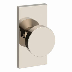 Baldwin Contemporary Knob 5" Rosette Polished Nickel Privacy Function
