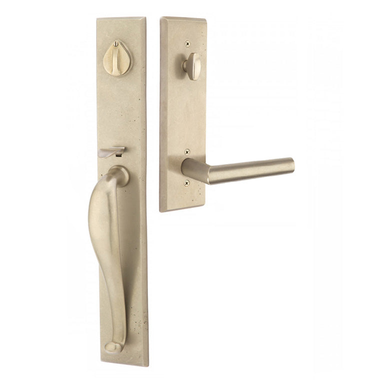 Emtek Rectangular Full Length Entry Handleset - Single Cylinder