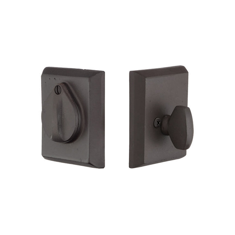 Emtek #3 Sandcast Bronze Deadbolt - Single Cylinder