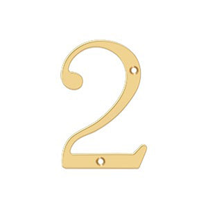 Deltana RN6 6" House Numbers 0-9 - Solid Brass