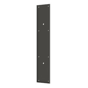 Deltana PPH3520 20" Push Plate for 10" Door Pull - Solid Brass