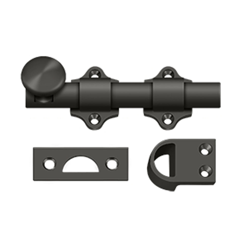 Deltana DDB425 4" Heavy Duty Dutch Door Bolt - Solid Brass