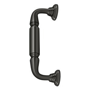 Deltana DP2576 8" Handle Pull with Rosette - Solid Brass
