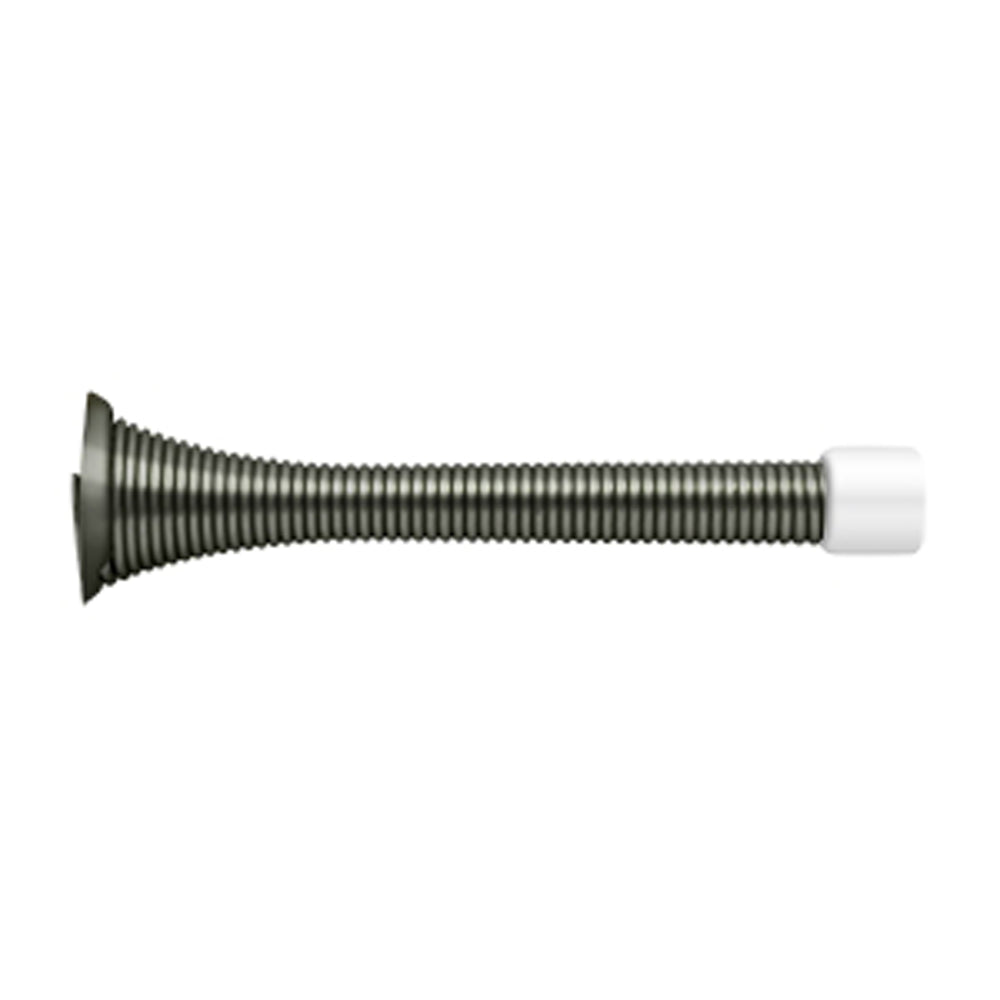 Deltana SDS375 3-3/4" Baseboard Spring Door Bumper - Steel