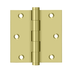 Deltana DSB35 3-1/2" x 3-1/2" Square Corner Hinge - Solid Brass