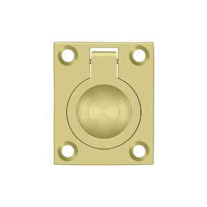 Deltana FRP25 2-1/2" Flush Ring Pull - Solid Brass