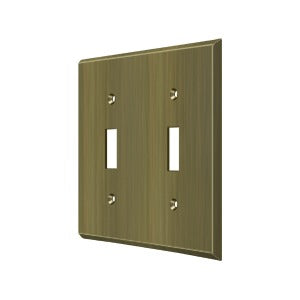 Deltana SWP4761 Standard Double Switch Plate - Solid Brass