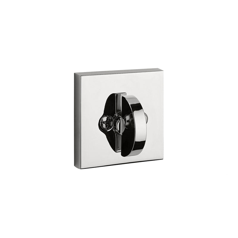 Baldwin Reserve Contemporary Square Patio Deadbolt in Polished Nickel finish